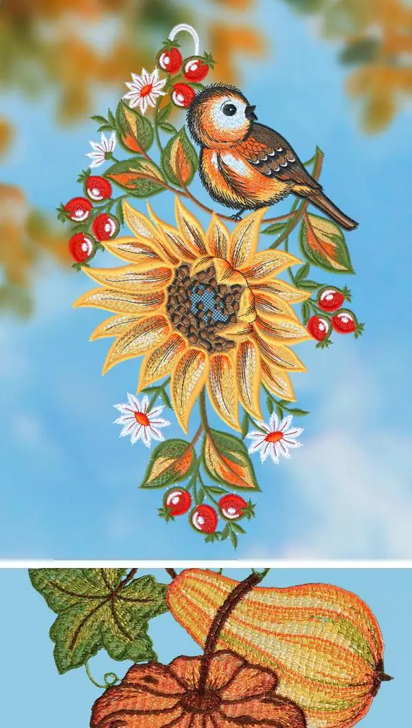 Fensterbilder für jede Jahreszeit herbstliches Fensterbild